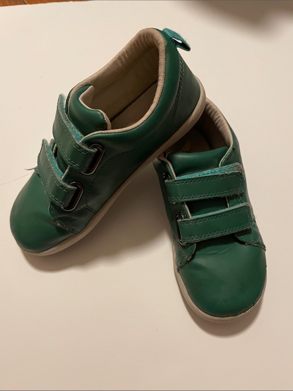 Ten Little Everyday Original Green Sneakers Size 13 Velcro Strap Used